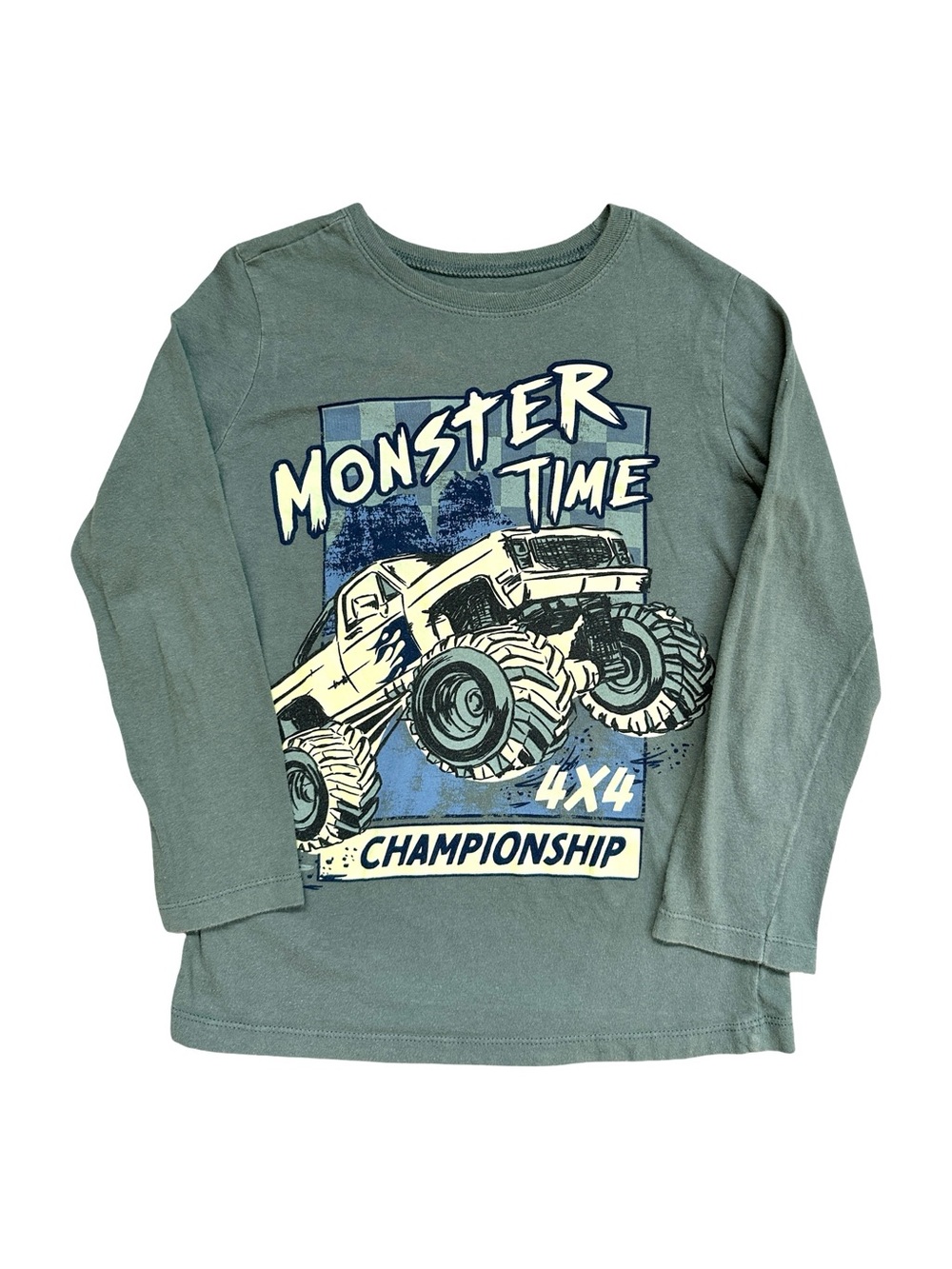 ⭐️ 5 for $25 Oshkosh Originals Boys Monster Truck Long Sleeve Top Size 7